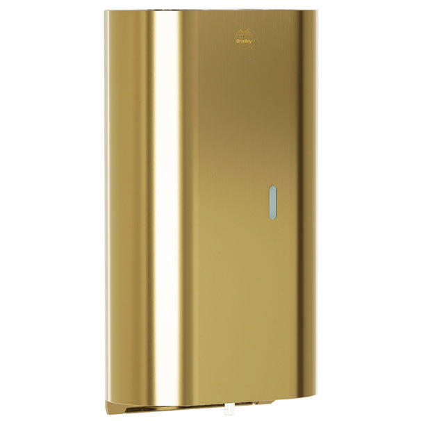Bradley Elvari Series Automatic Liquid Soap/Gel Sanitizer Sensor Dispenser - 40oz, Surface Mounted - 6B1-119300-BR, Brushed Brass