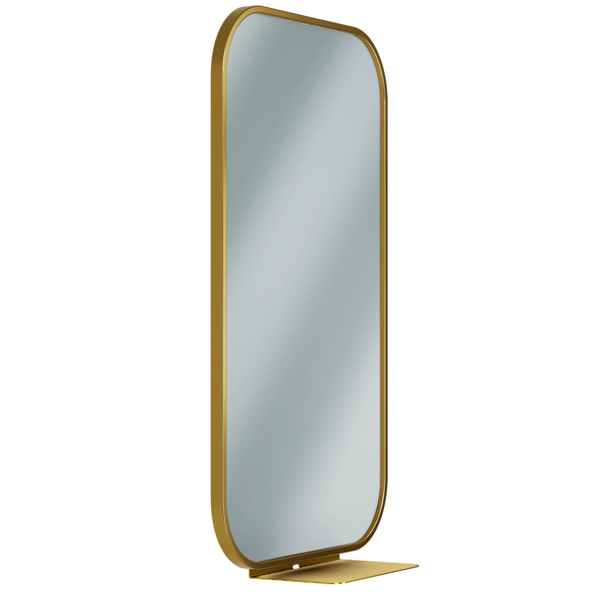 Bradley Elvari (18 x 36) Frame Mirror-Stainless w/Shelf - 7B1-2018360-BR, Brushed Brass, 18" W x 36" H