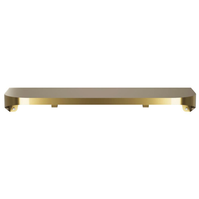 Bradley Elvari Series Shelf, Stainless Satin, 20 Gauge w/ Hooks, 8" X 24"- 7B2-0082496-BR, Brushed Brass