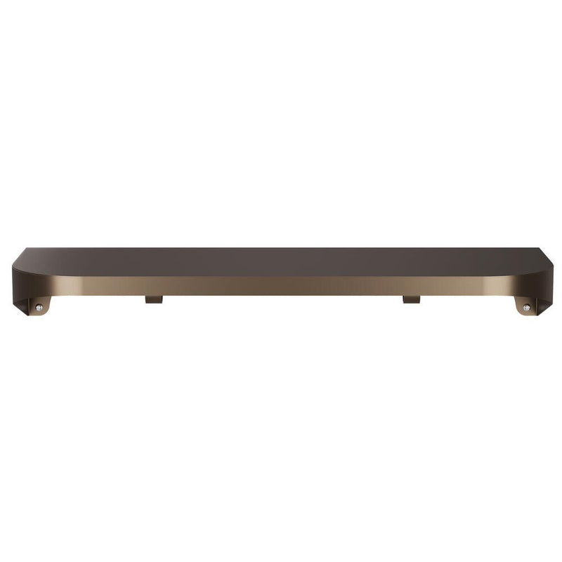 Bradley Elvari Series Shelf, Stainless Satin, 20 Gauge w/ Hooks, 8" X 24" - 7B2-0082496-BZ, Brushed Bronze