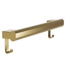 Bradley 8B1-2011896-BR Grab Bar Oval Peened Grip-With Hook 18". Brushed Brass Electrocoat