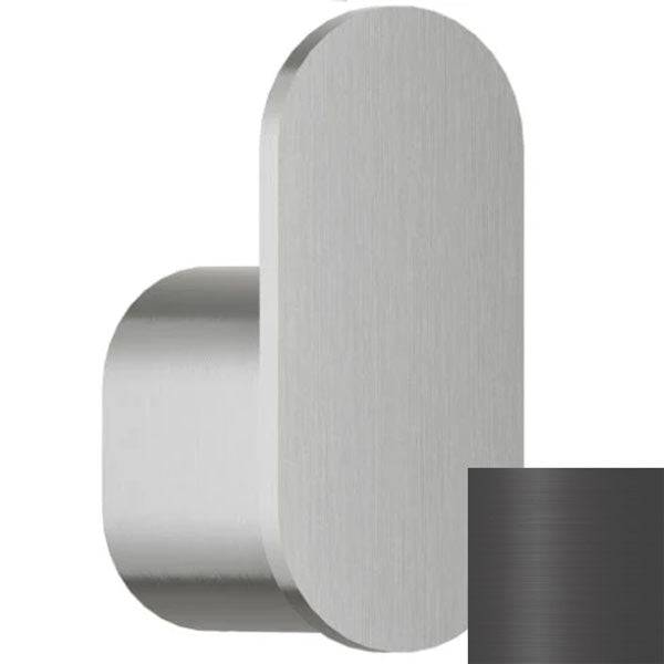 Bradley Elvari Series Robe Hook - Stainless-Surface Mounted, Single Hook - 9B1-110000-BB, Brushed Black