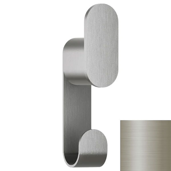 Bradley Elvari Series Robe Hook - Stainless-Surface Mounted, Double Hook - 9B1-110200-BN, Brushed Nickel