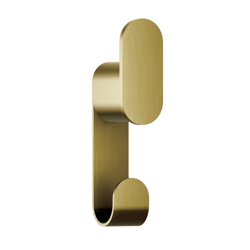 Bradley Elvari Series Robe Hook - Stainless-Surface Mounted, Double Hook - 9B1-110200-BR, Brushed Brass