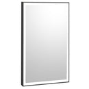 Bobrick B-167 2436.MBLK (24 x 36) Matte Black Rectangular Backlit LED Mirror (Outer Etched) Matte Black Frame 24"W X 36"H