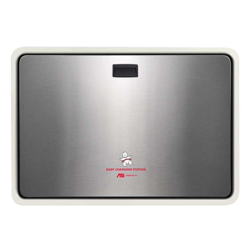 ASI 9022 Horizontal Baby Changing Station, Plastic/Stainless Steel Satin Finish, Surface Mounted