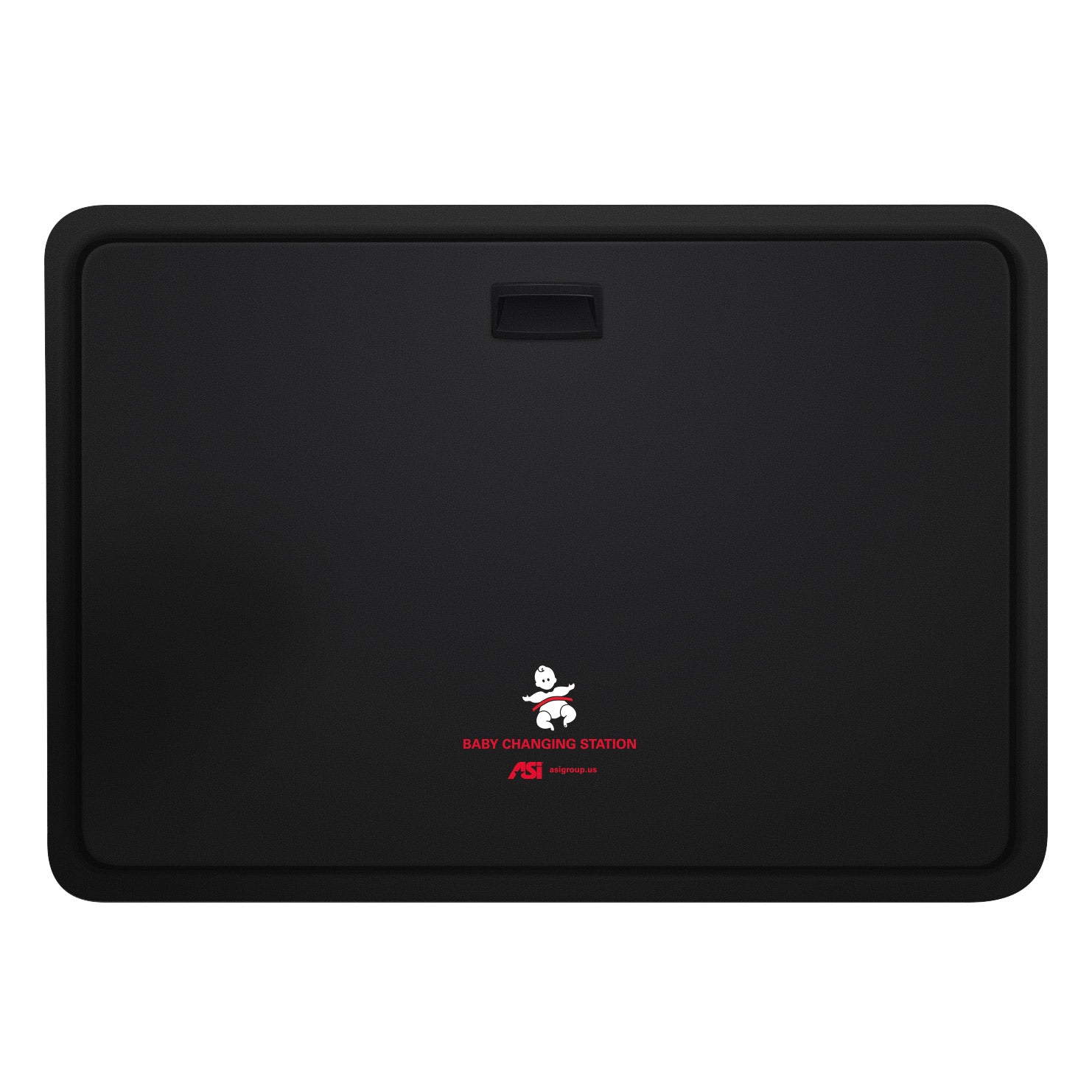 ASI 9026-41 Horizontal Baby Changing Station, Plastic/Stainless Steel Matte Black/Matte Black Finish, Surface Mounted