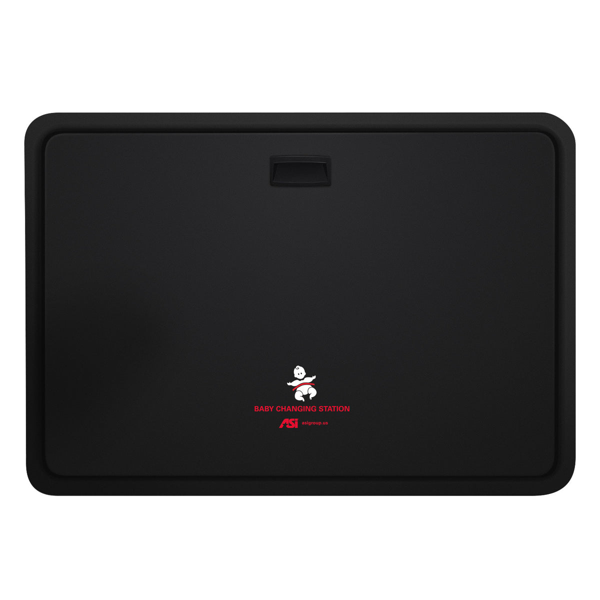 ASI 9026-41 Horizontal Baby Changing Station, Plastic/Stainless Steel Matte Black/Matte Black Finish, Surface Mounted