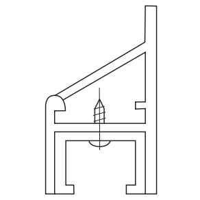 Bobrick DuraLine Phenolic Partitions Headrail 120" - 1082 Series - 1000345