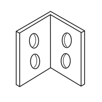 Bobrick DuraLine Phenolic Partitions Headrail Bracket Kit - 1000927