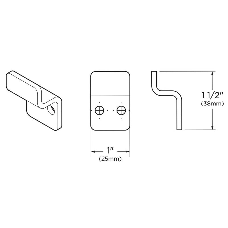 Bobrick DuraLine Phenolic Partitions Latch and Keeper, IS Packet - 1040 - 114
