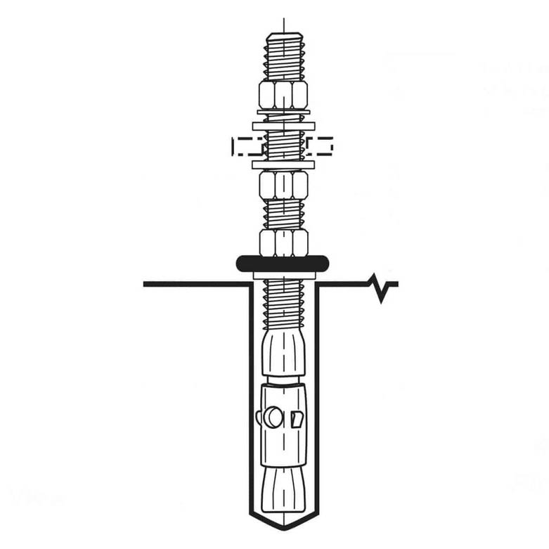 Bobrick DuraLine Phenolic Partitions Floor Anchor Pkt, Single - 1080 - 1002701