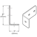 Bobrick DuraLine Phenolic Partitions L Brkt - Pan/Stile (Alcoves) - 1000351