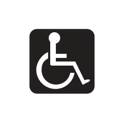Bobrick Metro Plastic Laminate Partitions Label - Handicapped Sym - 1000418