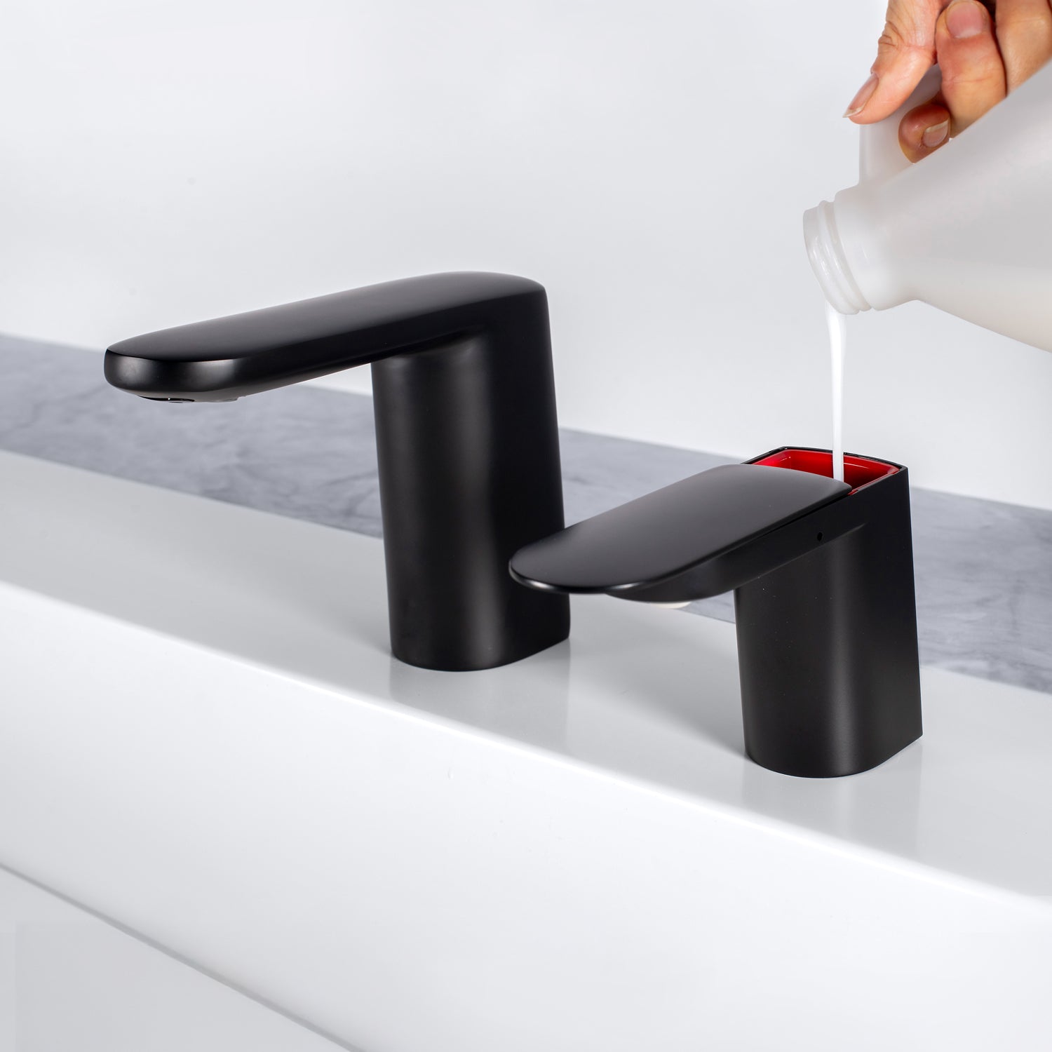 Bobrick B-952 Fino Top-Fill Liquid Soap Dispenser - Matte Black (Streamlined Style)