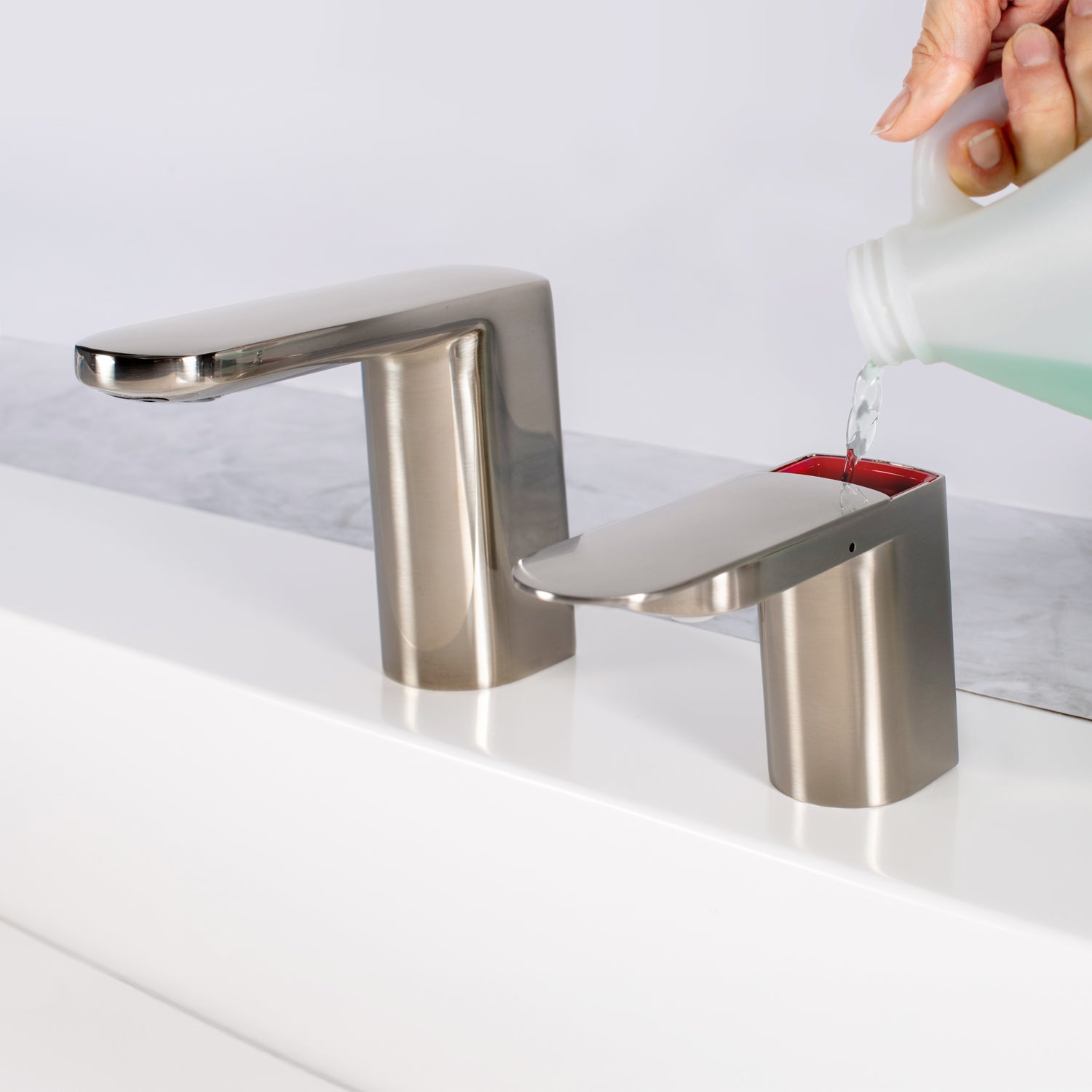 Bobrick B-965 Fino Top-Fill Foam Soap Dispenser - Brushed Nickel (Streamlined Style)