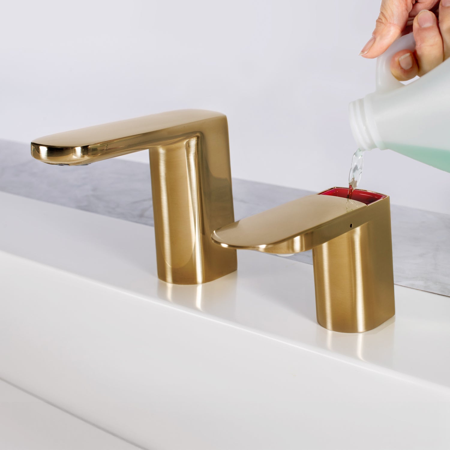 Bobrick B-960 Fino Top-Fill Foam Soap Dispenser - Brushed Brass (Streamlined Style)