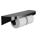 Bradley 5B2-110089-BB Toilet Tissue Dispenser- With Shelf. Brushed Black Electrocoat