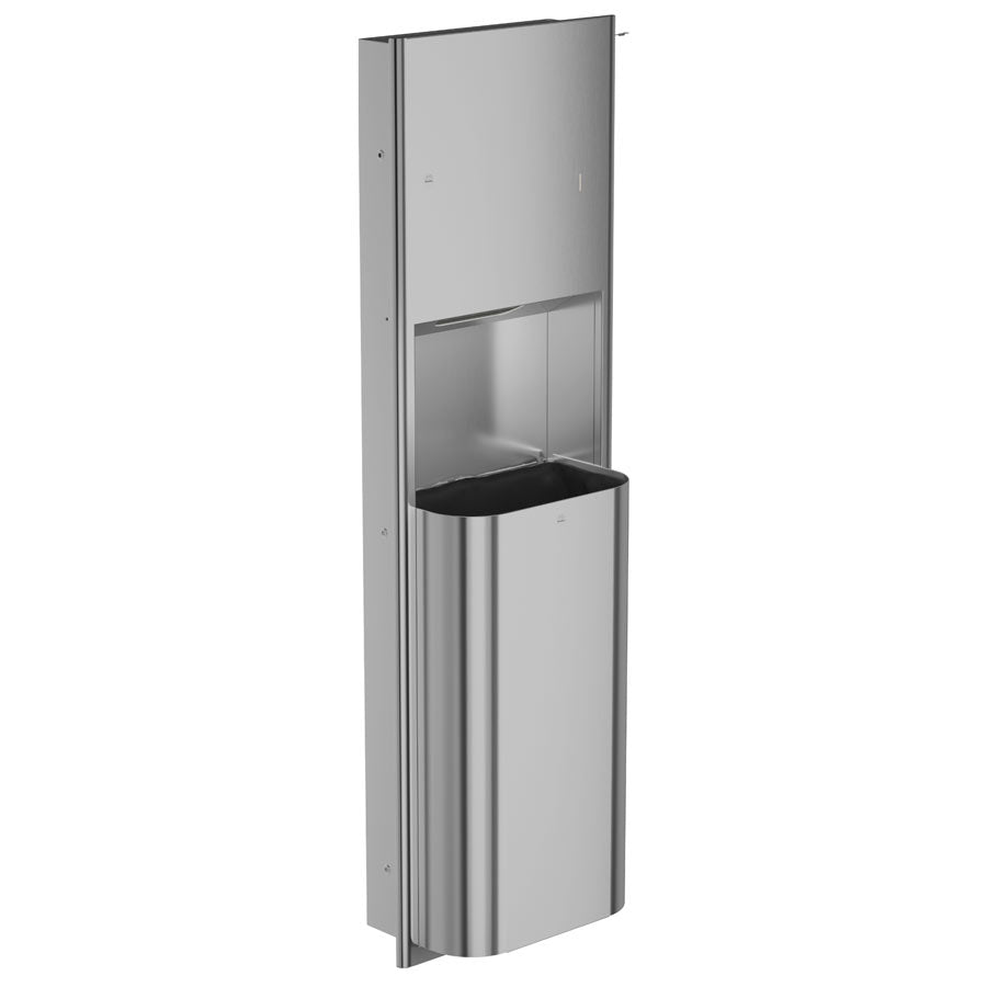 Bradley Elvari Paper Towel & Waste Receptacle, Recessed Paper Towel & Waste Receptacle, Medium Capacity - 2B5-000000