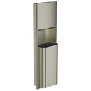 Bradley Elvari Paper Towel & Waste Receptacle, Recessed Paper Towel & Waste Receptacle, Medium Capacity, Brushed Nickel - 2B5-000000-BN