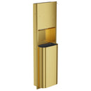 Bradley Elvari Paper Towel & Waste Receptacle, Recessed Paper Towel & Waste Receptacle, Medium Capacity, Brushed Brass - 2B5-000000-BR