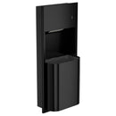 Bradley Elvari Recessed Paper Towel & Waste Receptacle, Small Capacity, Brushed Black - 2B5-003400-BB