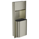 Bradley Elvari Recessed Paper Towel & Waste Receptacle, Small Capacity, Brushed Nickel - 2B5-003400-BN