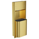Bradley Elvari Recessed Paper Towel & Waste Receptacle, Small Capacity, Brushed Brass - 2B5-003400-BR