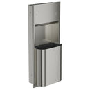Bradley Elvari Recessed Paper Towel & Waste Receptacle, Small Capacity, Brushed Stainless Steel - 2B5-003400-BS