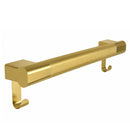 Bradley Elvari 24" Oval Grab Bar with Robe Hook, Peened Finish, Brushed Brass - 8B1-2012496-BR
