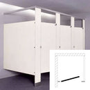 Bobrick Bathroom Partition, 1 ADA In Corner Compartment, Solid Color Reinforced Composite, 60"W x 62"D,-ICADA-SCRCBOB