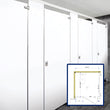 Accurate Bathroom Partition, 1 ADA In Corner Compartment, Metal, 60