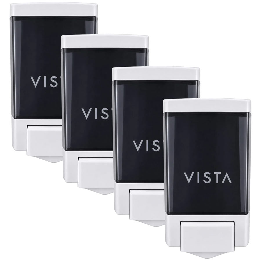 VISTA SD1008 Commercial Soap Dispenser 4-Pack - four wall-mounted bulk liquid soap dispensers