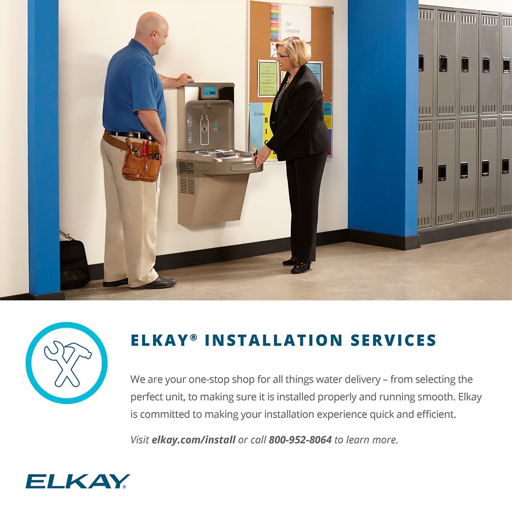 Elkay VRCTL8SC Stainless Steel Push Button Vandal Resistant Water