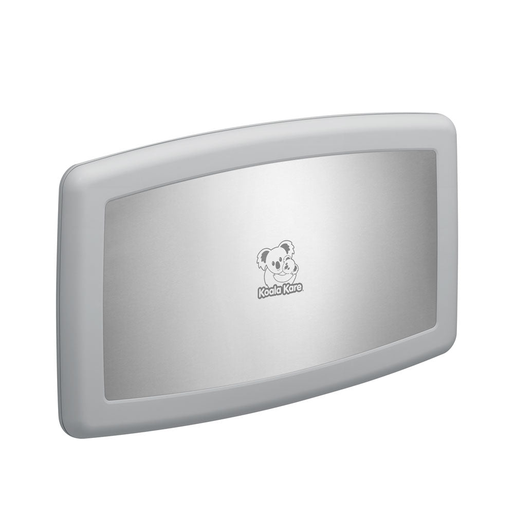 Koala Kare KB300-01SS Horizontal Baby Changing Station, Surface-Mounted, Grey with Stainless Steel Veneer (Formerly KB200-SS)
