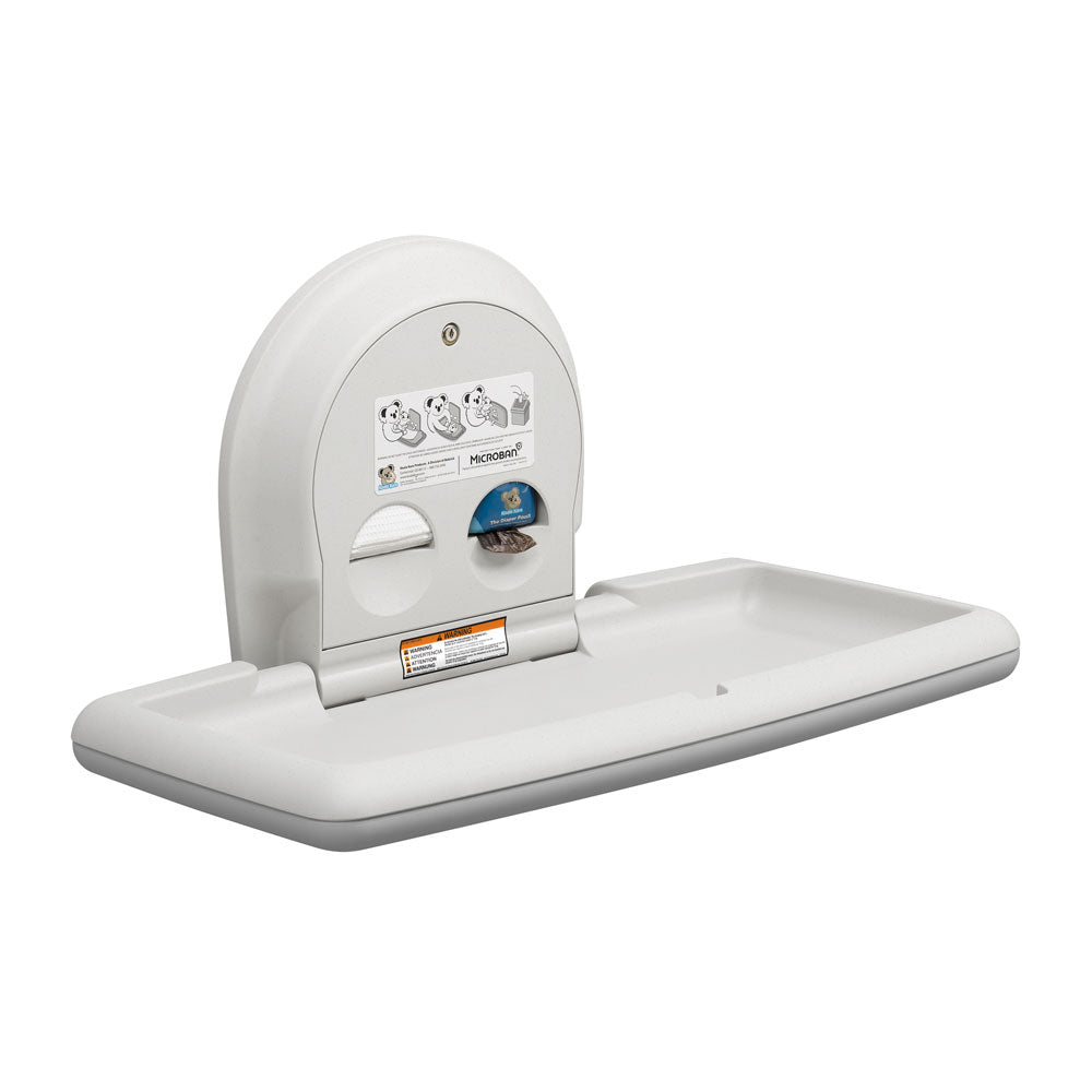 Koala Kare KB300-05 Horizontal Baby Changing Station, Surface-Mounted, White Granite (Formerly KB200-05)
