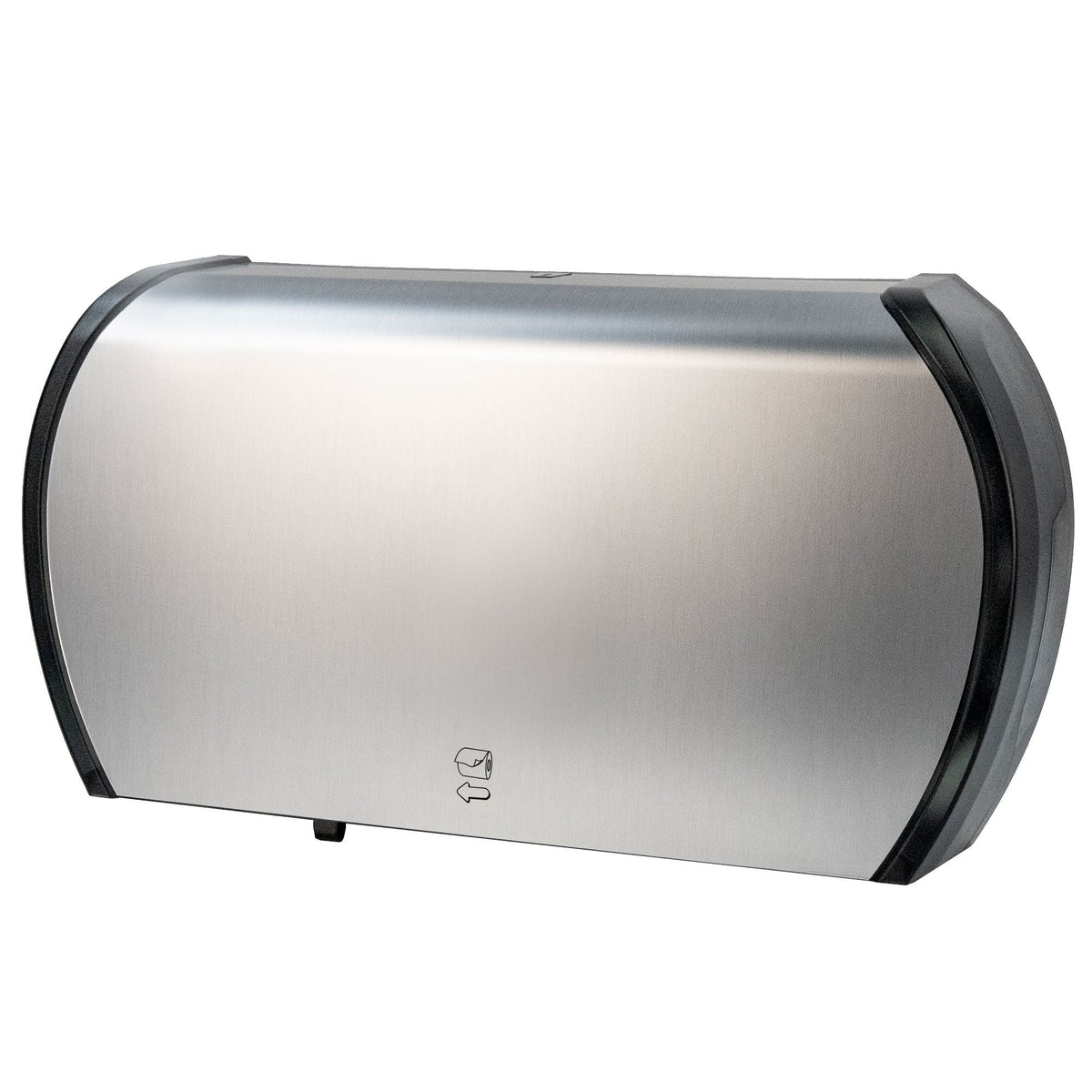 Palmer Fixture RD0057-09 Twin 9" Jumbo Toilet Paper Dispenser - Brushed Stainless Steel (Durable Plastic Construction)