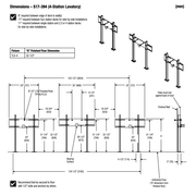 Bradley S17-394 Four Station In Wall Plate Style Carrier For Express Tlx-4 Handwashing Station