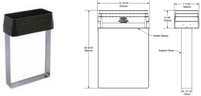 Bobrick 3944-134 Commercial Restroom LinerMate for Bobrick 12 Gallon Waste Receptacles
