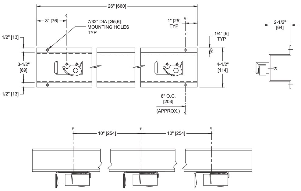 ASI 8215-3 Commercial 3 Mop Holder Rack, 26