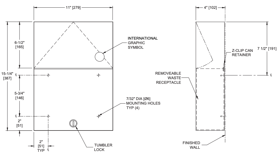 Bobrick 359039.MBLK Matte Black Towel Dispenser, Surface Mounted