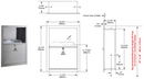 Bobrick B-35016 Sharp Disposal - Recessed