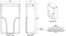 ASI 0196-1-00 Automatic Hand Dryer, 110-120 Volt, Surface-Mounted, Steel