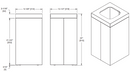 ASI 0834 Waste Receptacle (14 GAL.) – Free Standing