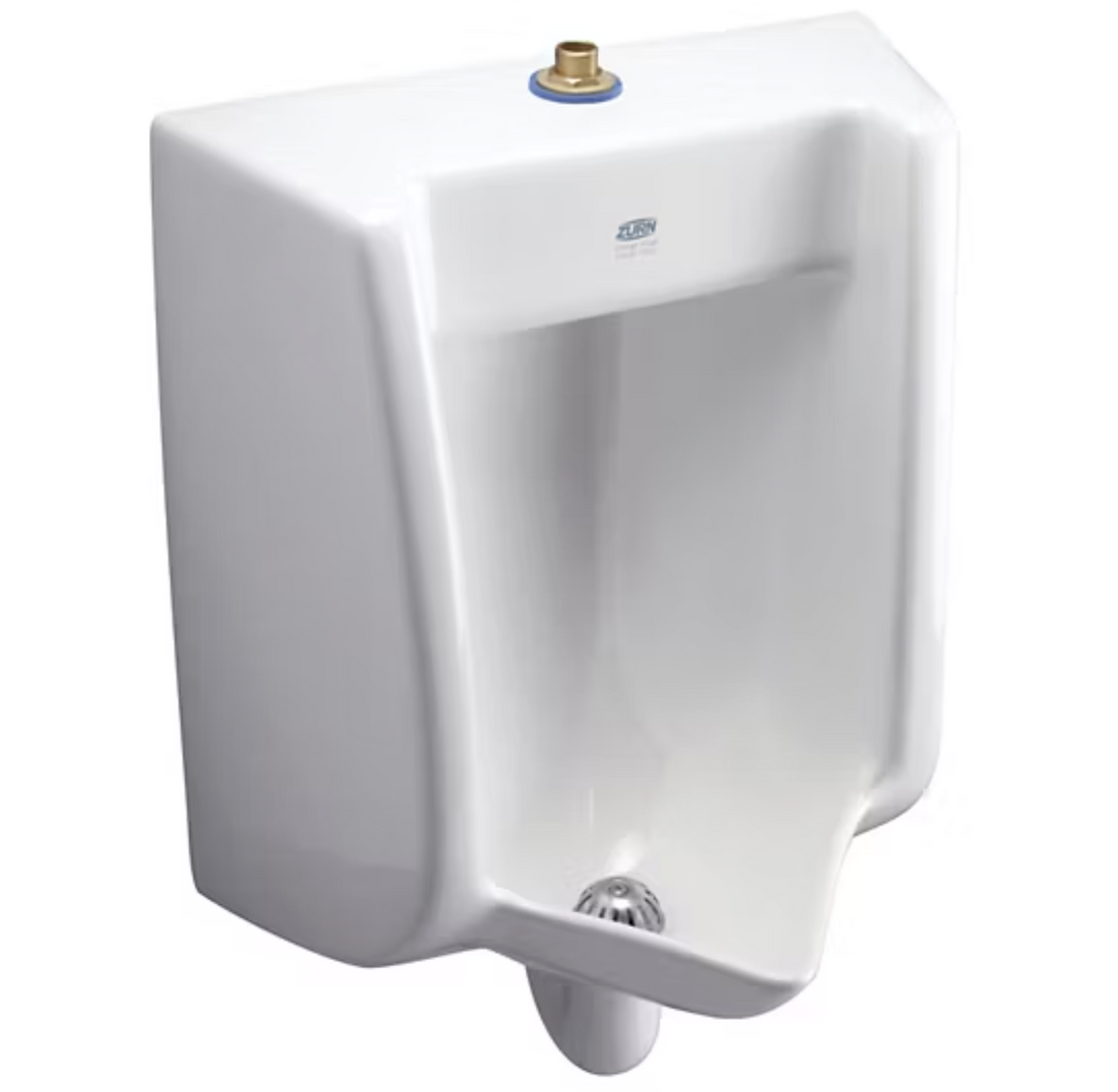 Zurn Siphon Jet Wall Urinal, 0.125 Gallons per Flush, 25-5/8