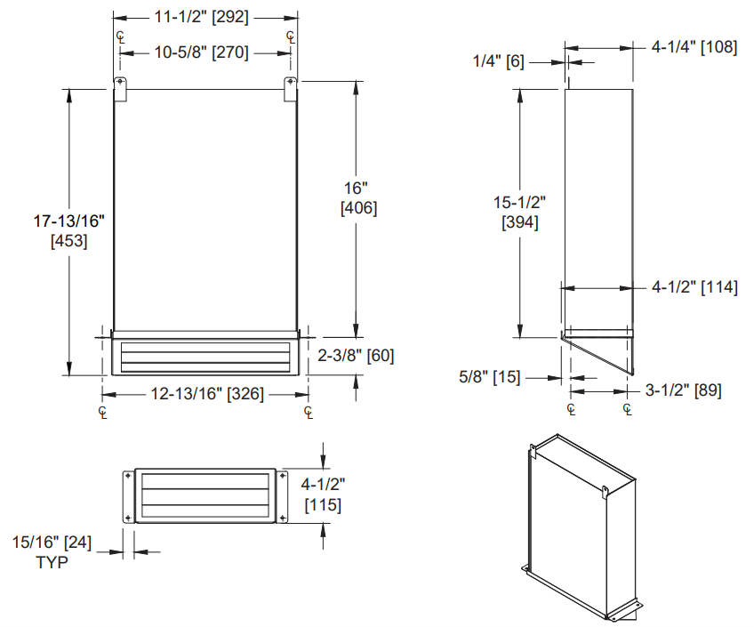 ASI 0439 Commercial Paper Towel Dispenser, Surface-Mounted, Stainless Steel