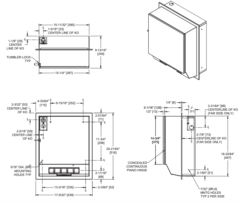 ASI 68523AC Simplicity - Auto Paper Towel Dispenser - Roll - (110-240V) - Surface Mounted