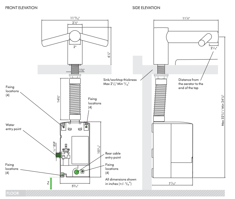 Dyson Airblade Tap Dryer, AB09 110-120V Automatic Hand Dryer, Updated Part Number: WD04
