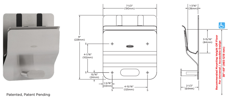 Bobrick B-635 Klutch Mobile Device Holder