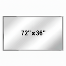 Bradley 780-072360 (72 x 36) Commercial Restroom Mirror, Angle Frame, 72" W x 36" H, Stainless Steel w/ Satin Finish